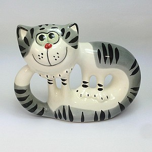 Фарфоровая статуэтка Кошка, которая гуляет сама по себе (сер.)