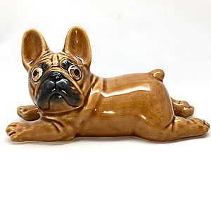 Французский бульдог в лежке рыжий