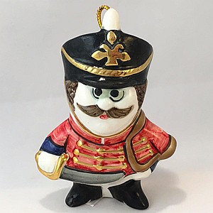 Елочная игрушка Гусарик в красном мундире